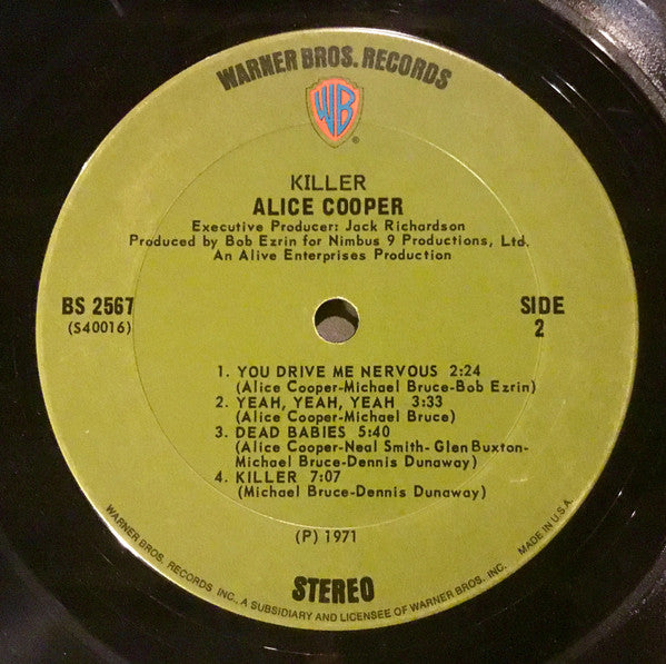 Alice Cooper : Killer (LP, Album, Pit)
