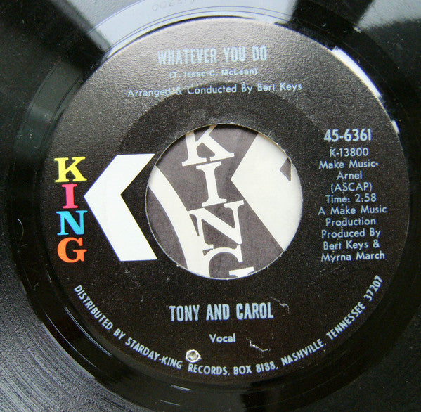 Tony And Carol : Let's Not Wait / Whatever You Do (7", Single)