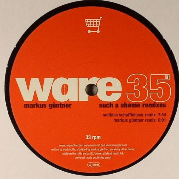 Markus Güntner* : Such A Shame Remixes (12")