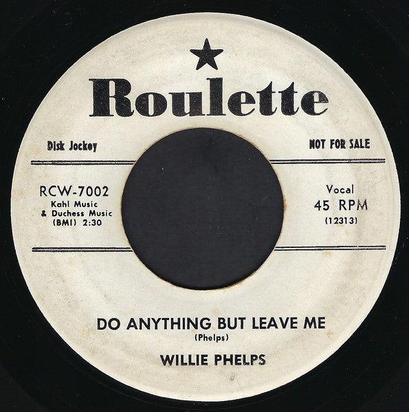 Willie Phelps : I'm Beginning To Forget You (Like You Forgot Me) (7", Promo)