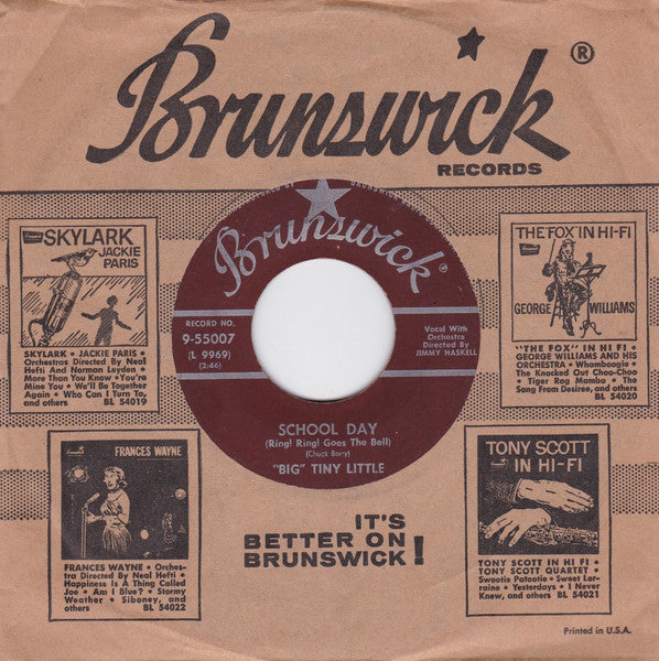 "Big" Tiny Little : School Day (Ring! Ring! Goes The Bell) / That's The Only Way To Live (7", Single)