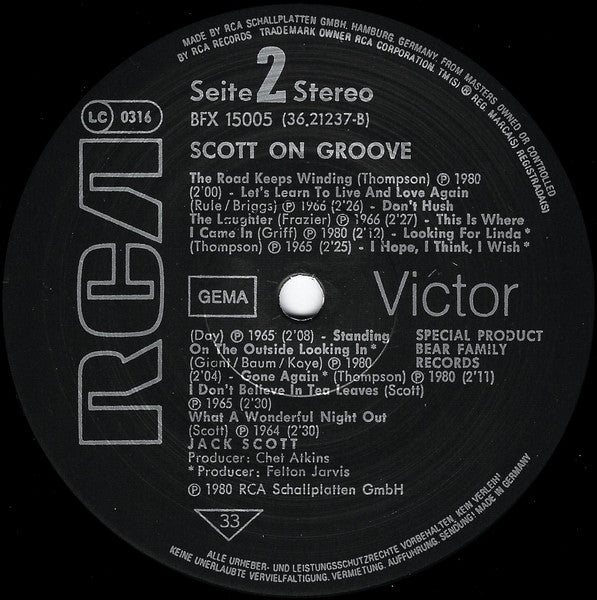 Jack Scott : Jack Scott On Groove (LP, Comp, RE)