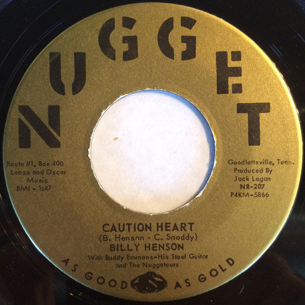 Billy Henson : Caution Heart / Troubles, Trials, Tribulations (7", Single)