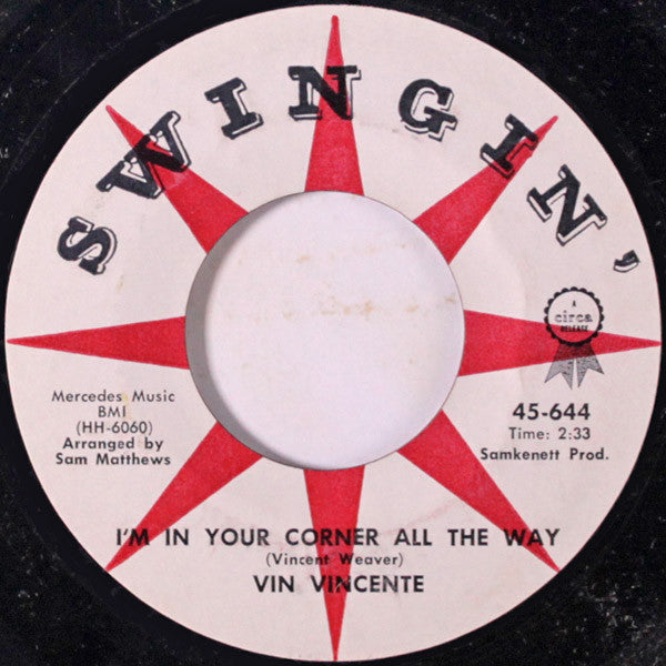 Vin Vincente : I'm In Your Corner All The Way / Little Cutie (7", Single)