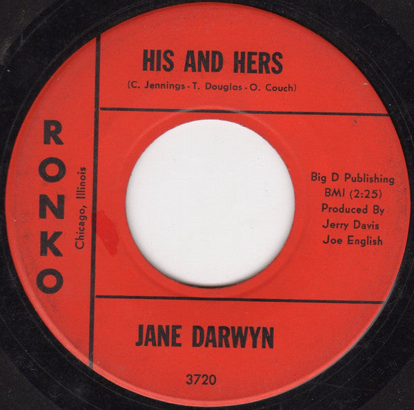Jane Darwyn : Half A Woman (7")