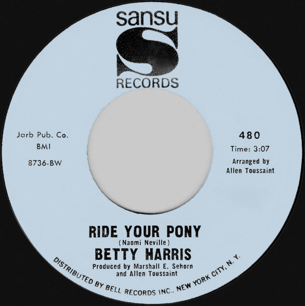 Betty Harris : Ride Your Pony (7", Single)