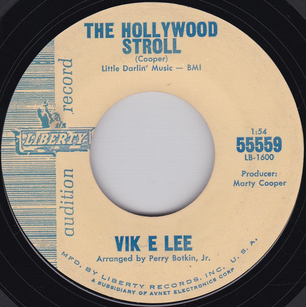 Vik E. Lee : A You're Adorable / The Hollywood Stroll (7", Single, Promo, Mon)