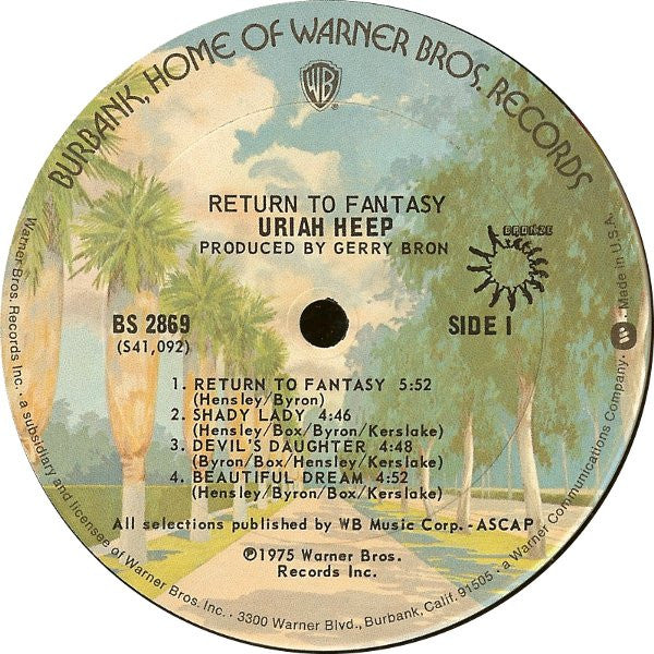 Uriah Heep : Return To Fantasy (LP, Album, Ter)