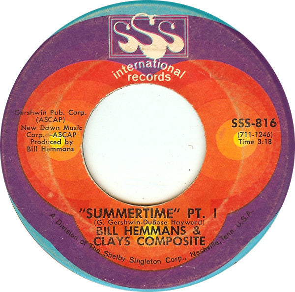 Bill Hemmans & Clay's Composite : Summertime (7", Single)