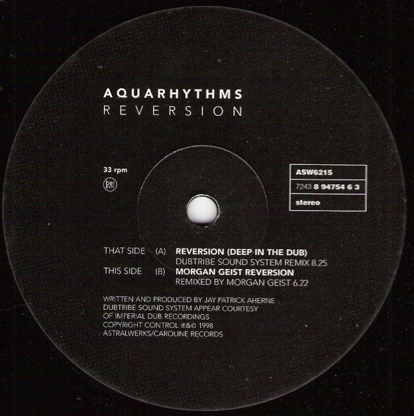Aquarhythms : Reversion (12")