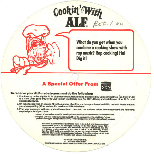 ALF (2) : Cookin' With ALF (Flexi, 6", S/Sided, Card)