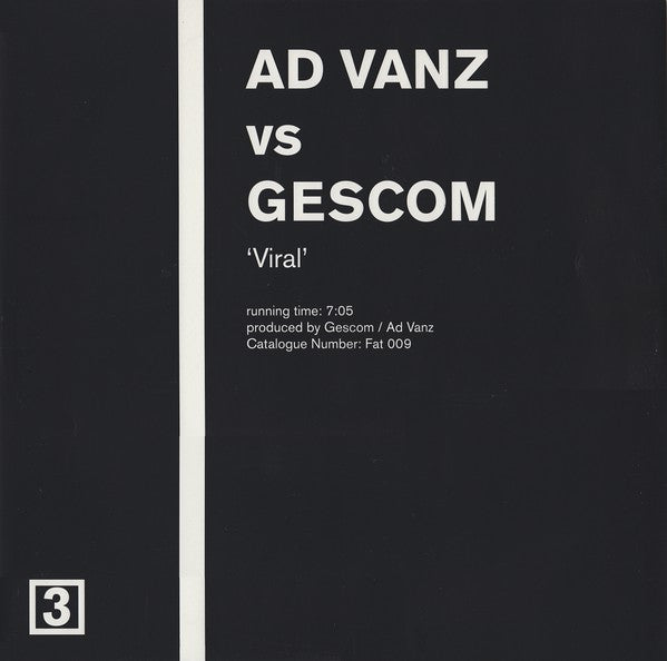Ad Vanz Vs Gescom / Foehn : Split Series #2 (12", Num)