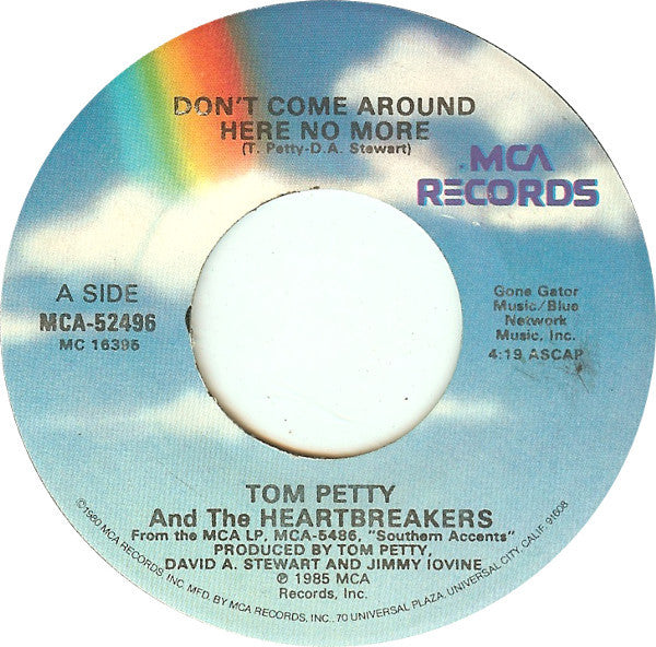 Tom Petty And The Heartbreakers : Don't Come Around Here No More (7", Single)