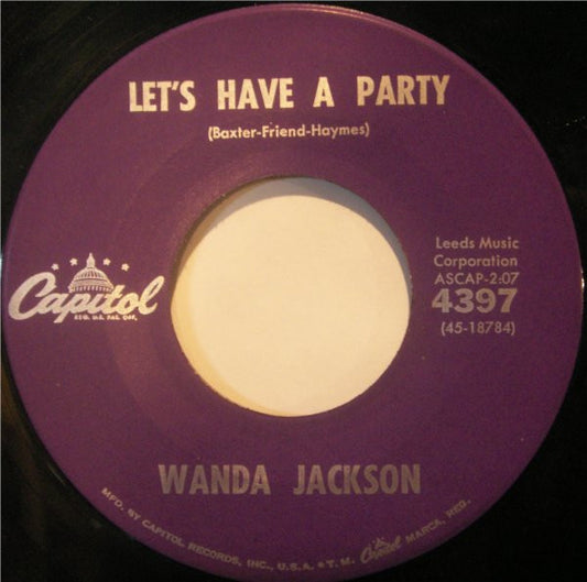 Wanda Jackson : Let's Have A Party / Cool Love (7", Single)