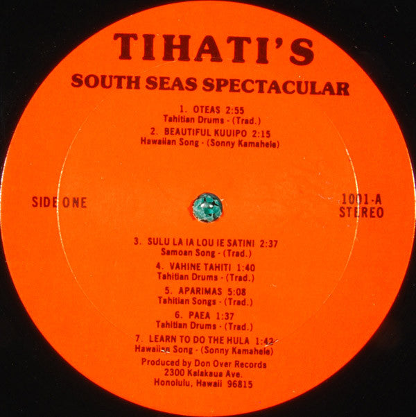 Unknown Artist : Tihati's South Seas Spectacular (LP, Comp, Red)