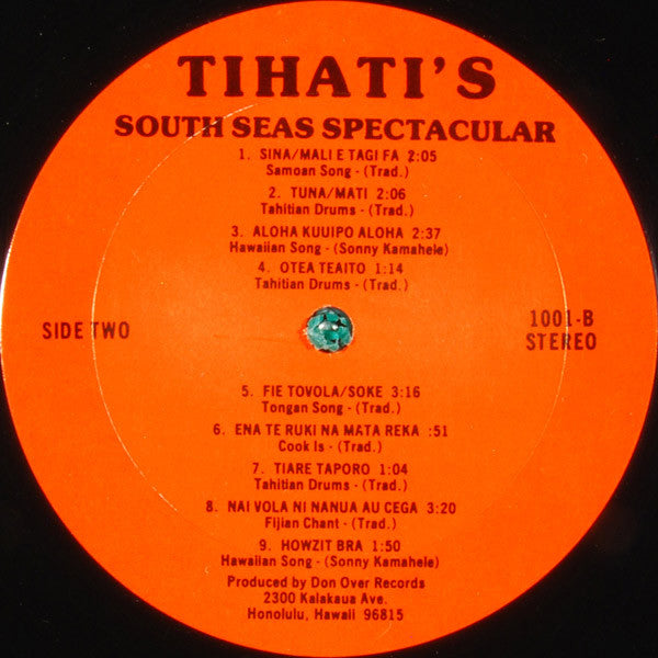 Unknown Artist : Tihati's South Seas Spectacular (LP, Comp, Red)