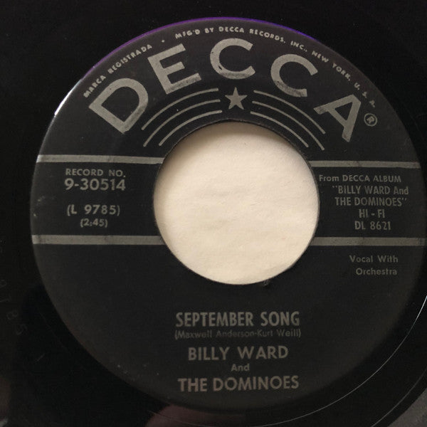 Billy Ward And His Dominoes : September Song / When The Saints Go Marching In (7", Single)