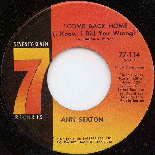Ann Sexton : I Still Love You (7", Single)