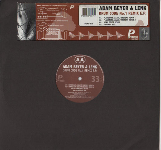 Adam Beyer & Lenk : Drum Code No.1 Remix E.P. (12", EP)