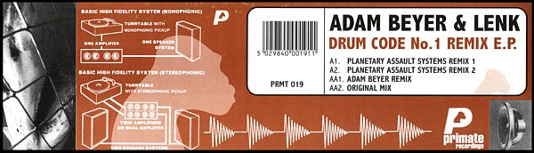 Adam Beyer & Lenk : Drum Code No.1 Remix E.P. (12", EP)