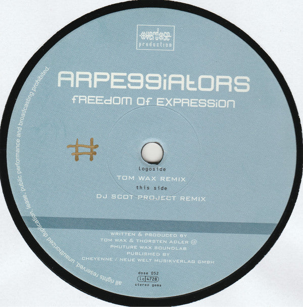 Arpeggiators : Freedom Of Expression (12")