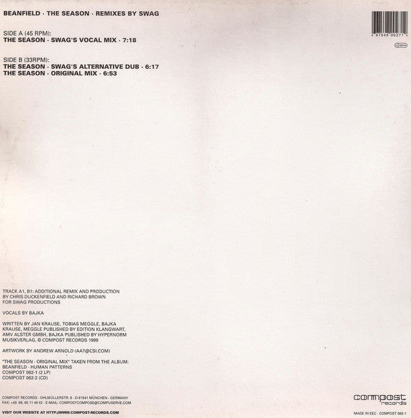 Beanfield : The Season (12")