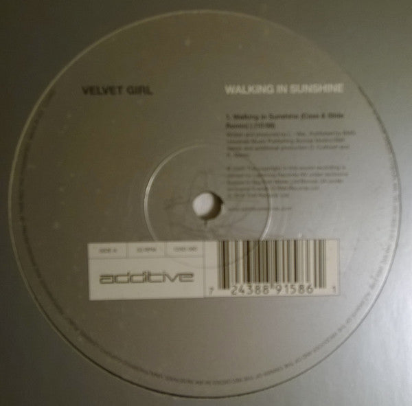 Velvet Girl : Walking In Sunshine (12")
