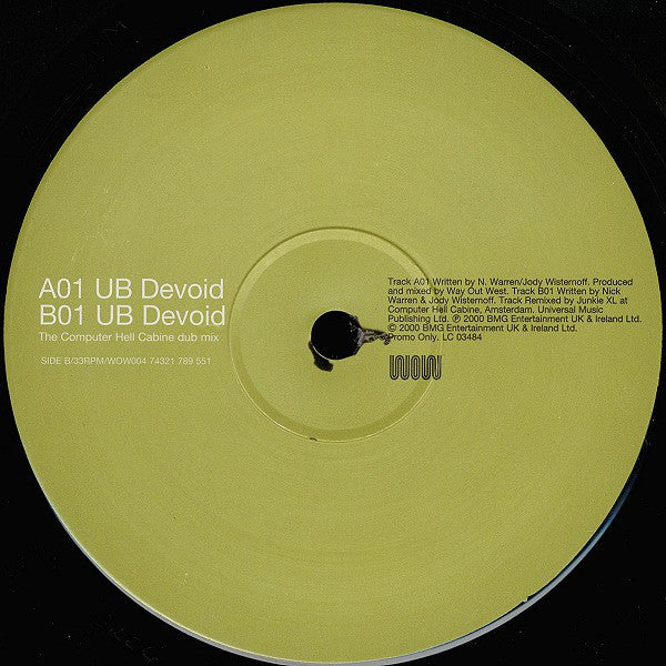 Way Out West : UB Devoid (2x12", Promo)