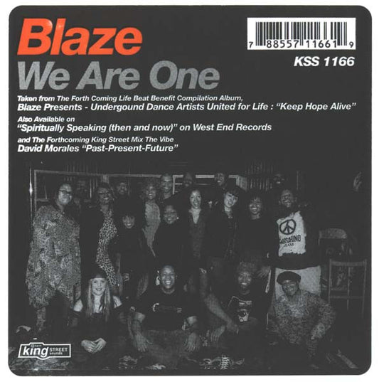 Blaze : We Are One (12")
