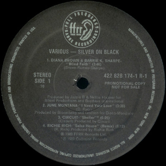 Various : FFRR - Silver On Black (LP, Comp, Promo)