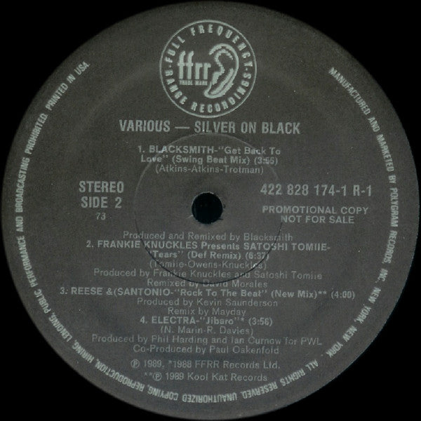 Various : FFRR - Silver On Black (LP, Comp, Promo)