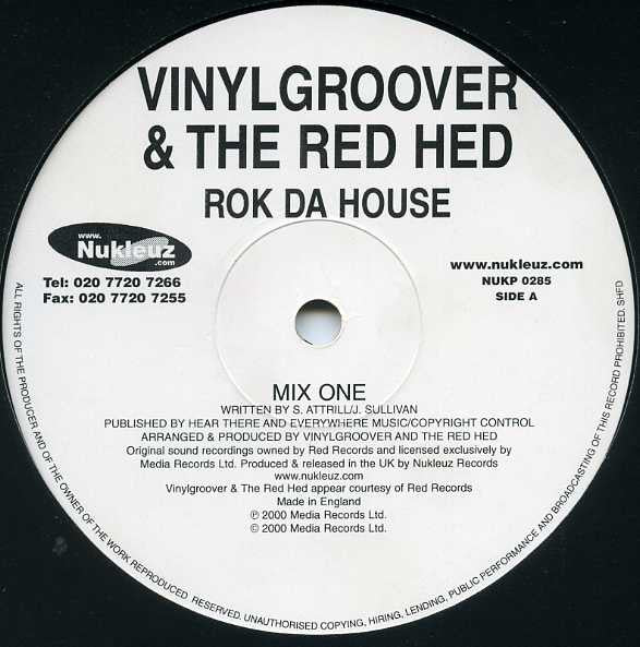Vinylgroover & The Red Hed : Rok Da House (12")