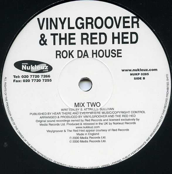 Vinylgroover & The Red Hed : Rok Da House (12")