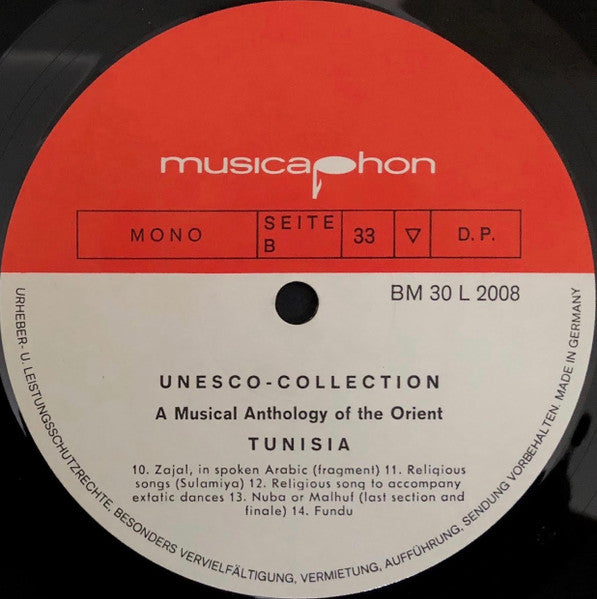 Various : Tunisia (LP, Album, Mono)