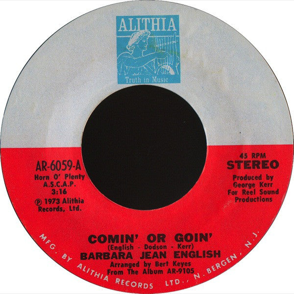 Barbara Jean English : Comin' Or Goin' (7", Single)
