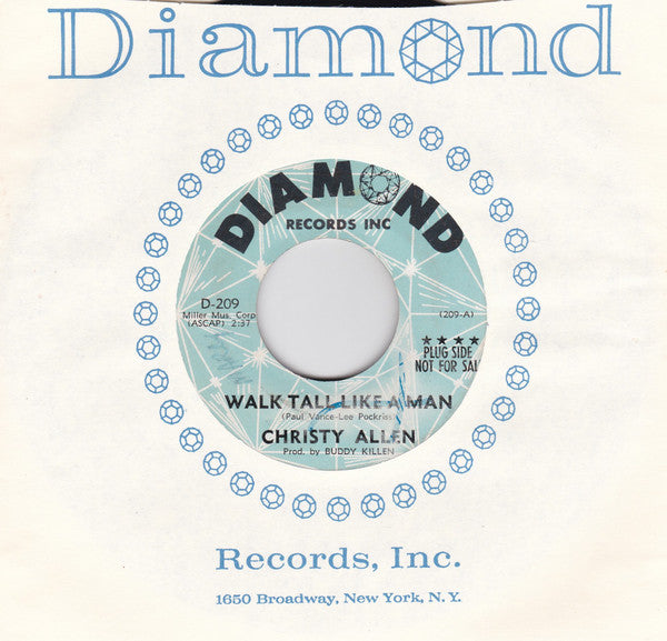 Christy Allen : Walk Tall Like A Man / Any Moment (7", Promo)