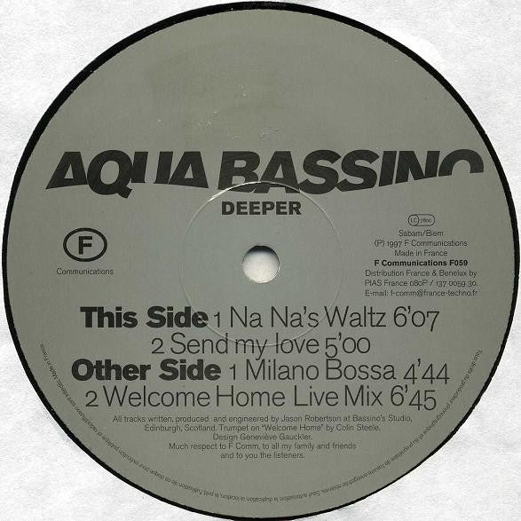 Aqua Bassino : Deeper (12", EP)