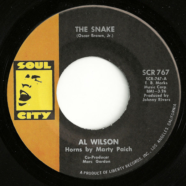 Al Wilson : The Snake (7", Single, Pit)