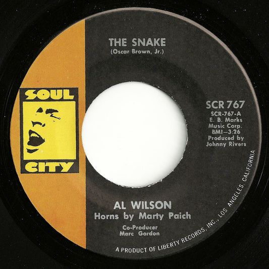 Al Wilson : The Snake (7", Single, Pit)