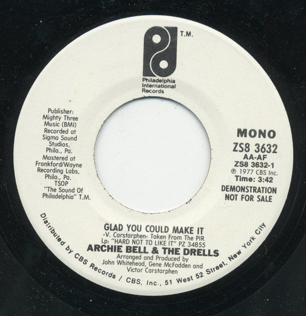 Archie Bell & The Drells : Glad You Could Make It (7", Mono, Promo, Pit)