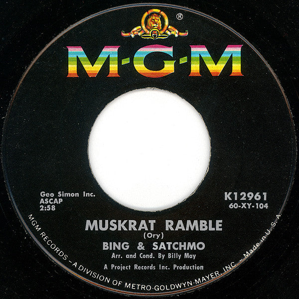 Bing Crosby & Satchmo (2) : Muskrat Ramble / Dardanella (7", Single)