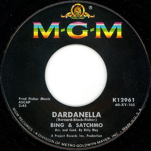 Bing Crosby & Satchmo (2) : Muskrat Ramble / Dardanella (7", Single)