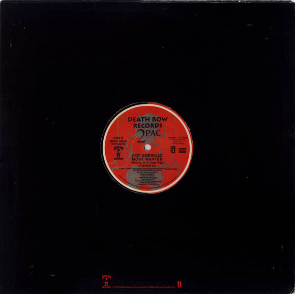 2Pac Featuring Snoop Dogg : 2 Of Amerikaz Most Wanted (12", Single, Promo)