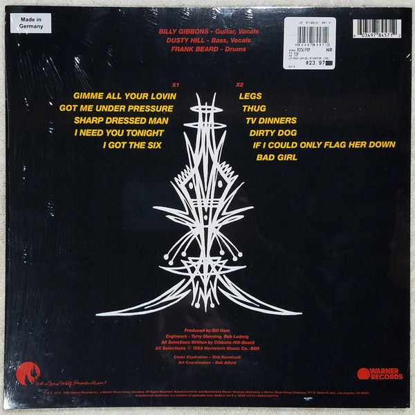 ZZ Top : Eliminator (LP, Album, Ltd, RE, Yel)