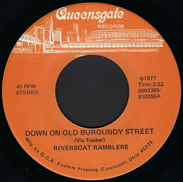 Vic Tooker w/Riverboat Ramblers : Down On Old Burgundy Street (7")