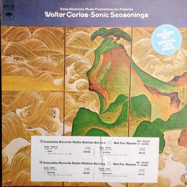 Walter Carlos : Sonic Seasonings (2xLP, Album, Pit)