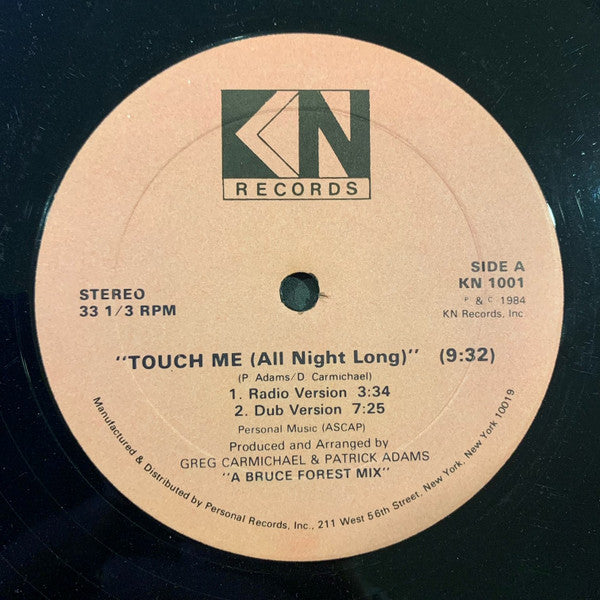 Wish (3) Featuring Fonda Rae : Touch Me (All Night Long) (12")