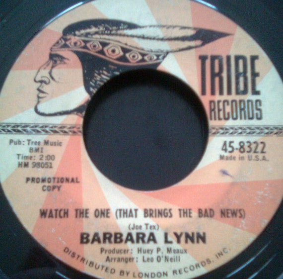Barbara Lynn : Watch The One (That Brings The Bad News) / Club A-Go-Go (7", Single, Promo)