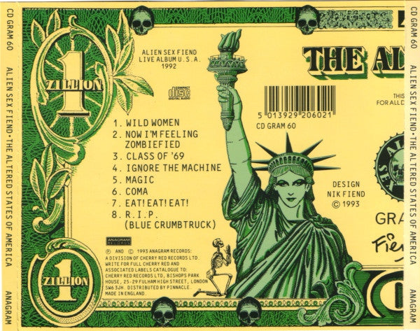Alien Sex Fiend : The Altered States Of America (CD, Album)