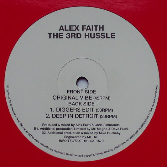 Alex Faith : The 3rd Hussle (12")